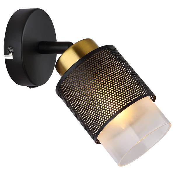 Wandlamp Olga gesatineerd glas/ijzer - 1-lichts