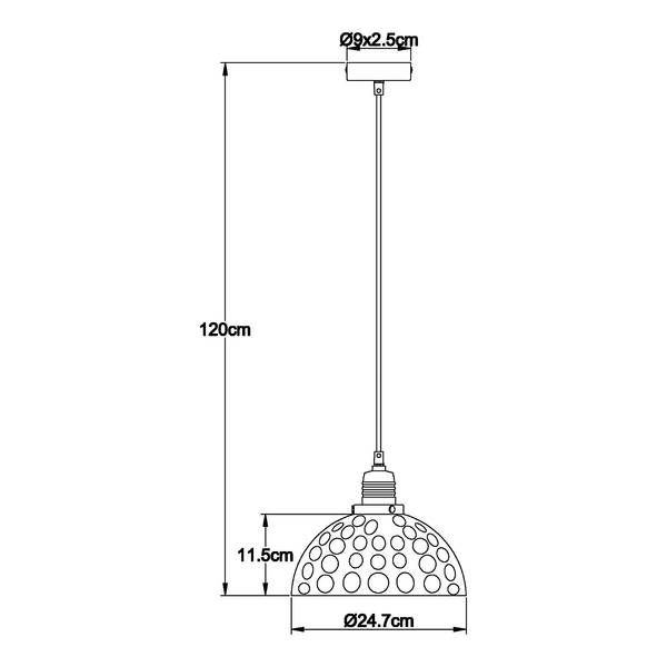 Lampada a sospensione Salvy D Vetro / Ferro - 1 punto luce