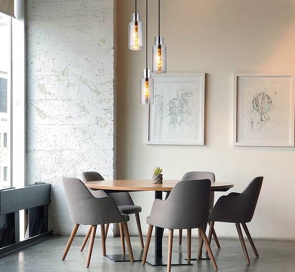 Lampada a sospensione Lidaria Vetro colorato / Ferro - Numero di lampadine necessarie: 3