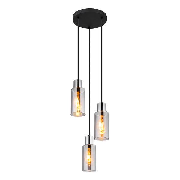 Lampada a sospensione Lidaria Vetro colorato / Ferro - Numero di lampadine necessarie: 3
