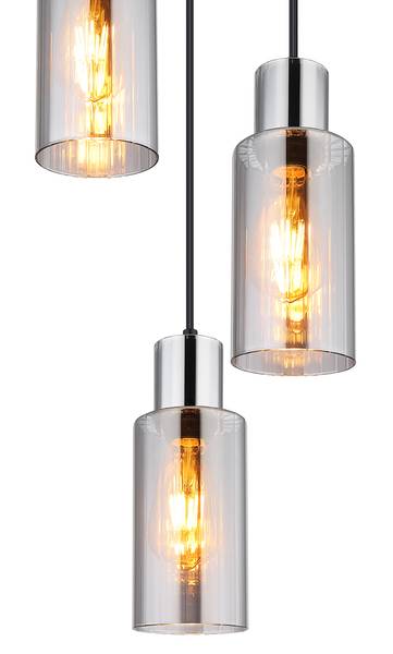 Lampada a sospensione Lidaria Vetro colorato / Ferro - Numero di lampadine necessarie: 3