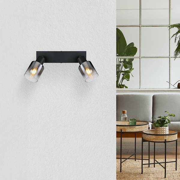 Lampada da soffitto Hubertus Vetro colorato / Ferro - Numero di lampadine necessarie: 2