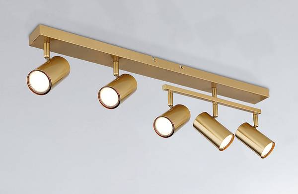 Deckenstrahler Robby Eisen - Gold - Flammenanzahl: 5