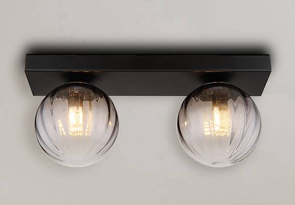 Lampada da parete Dallerta Vetro colorato / Ferro - Numero di lampadine necessarie: 2