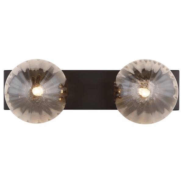 Lampada da parete Dallerta Vetro colorato / Ferro - Numero di lampadine necessarie: 2