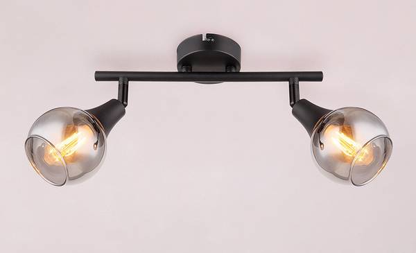 Lampada da soffitto Glyptar Vetro colorato / Ferro - Numero di lampadine necessarie: 2