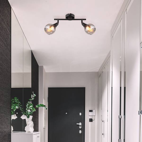 Lampada da soffitto Glyptar Vetro colorato / Ferro - Numero di lampadine necessarie: 2