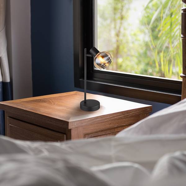 Lampe de table Tokki Verre coloré / Fer - 1 ampoule - Noir