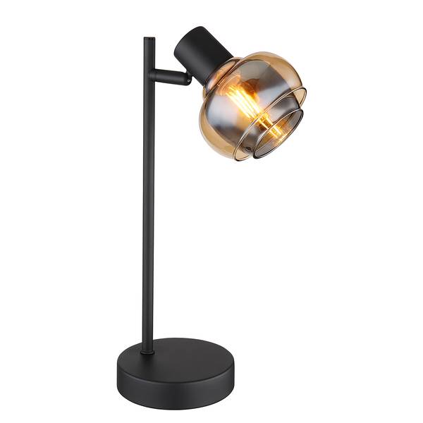 Lampe de table Tokki Verre coloré / Fer - 1 ampoule - Noir