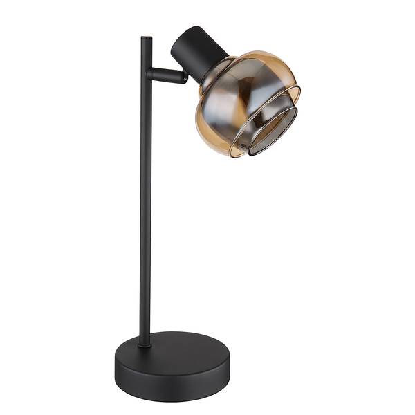 Lampe de table Tokki Verre coloré / Fer - 1 ampoule - Noir