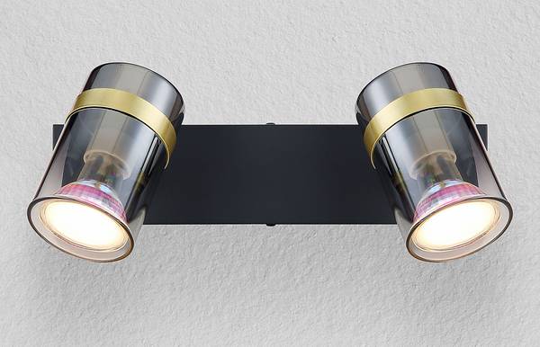 Plafonnier Trabby Verre coloré / Fer - Nb d'ampoules : 2