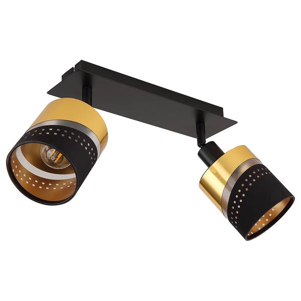 Plafonnier Or Tissu mélangé / Fer - Nb d'ampoules : 2