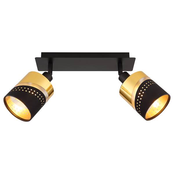 Plafonnier Or Tissu mélangé / Fer - Nb d'ampoules : 2