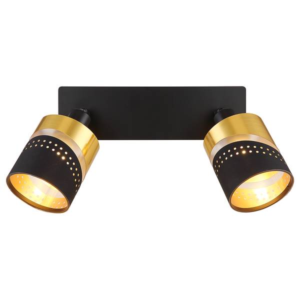 Plafonnier Or Tissu mélangé / Fer - Nb d'ampoules : 2