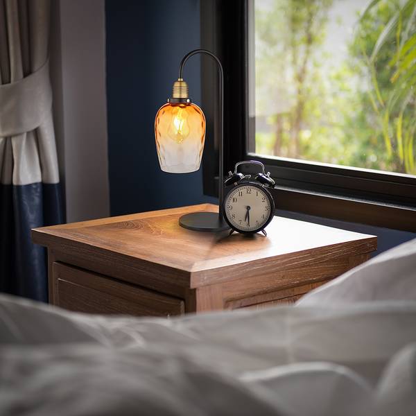 Tafellamp Salvy gekleurd glas/ijzer - 1-lichts
