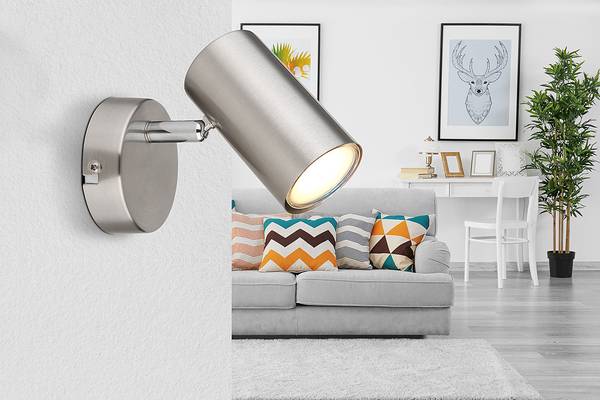 Wandlamp Allvi ijzer - 1-lichts - zilver