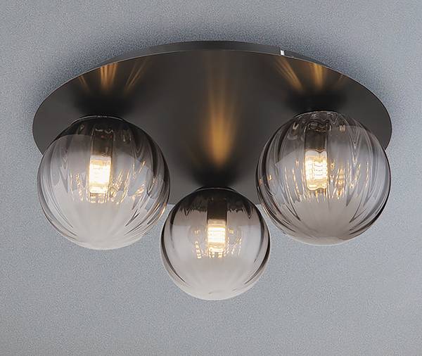 Lampada da soffitto Dallerta Vetro / Ferro - 3 punto luce