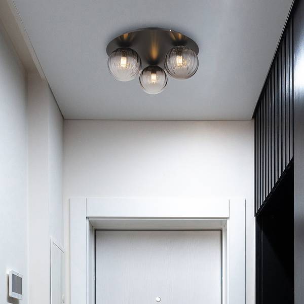 Lampada da soffitto Dallerta Vetro / Ferro - 3 punto luce