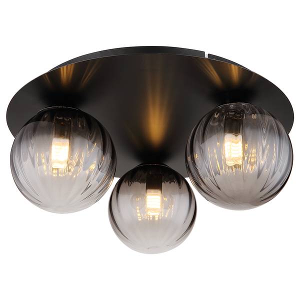 Lampada da soffitto Dallerta Vetro / Ferro - 3 punto luce