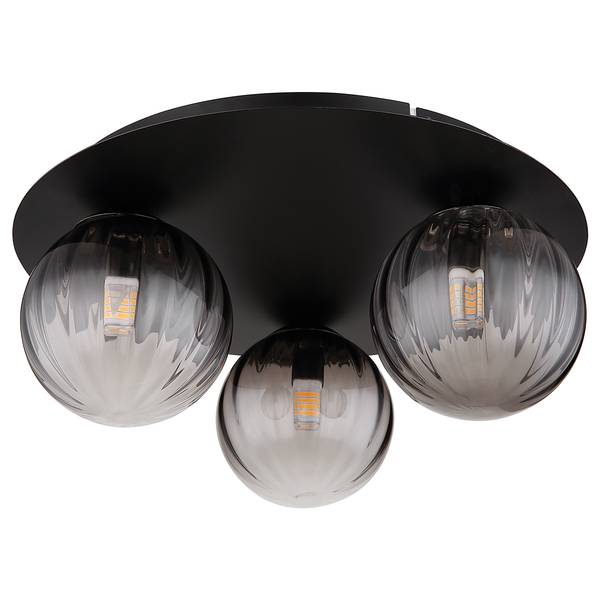 Lampada da soffitto Dallerta Vetro / Ferro - 3 punto luce