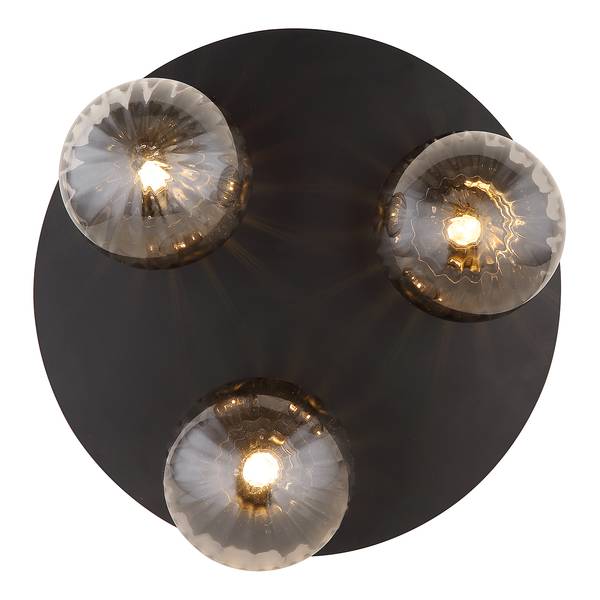 Lampada da soffitto Dallerta Vetro / Ferro - 3 punto luce