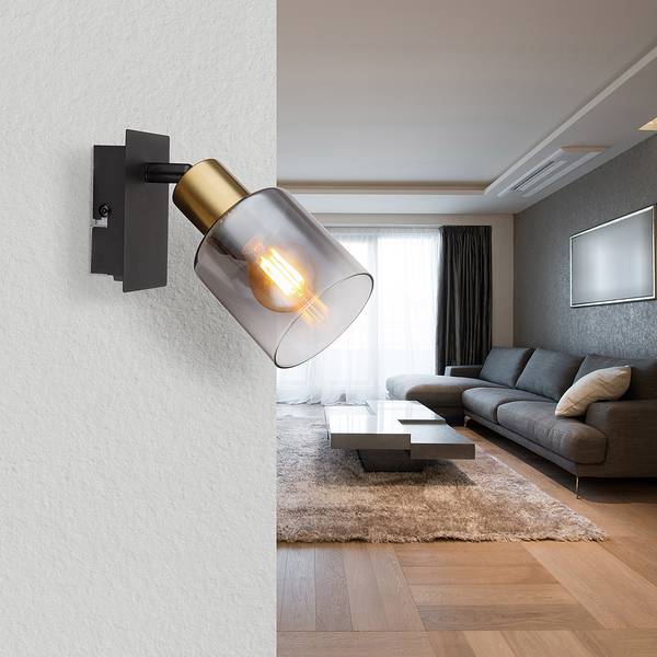 Wandlamp Hollsy gekleurd glas/ijzer - 1-lichts