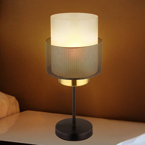 Lampada da tavolo Olga Vetro satinato / Ferro - 1 punti luce