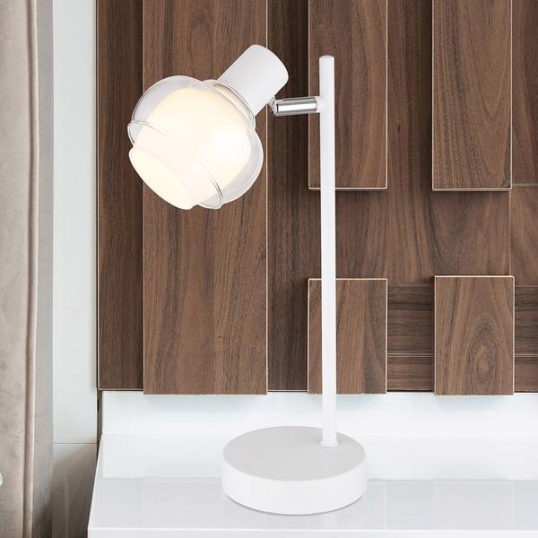 Lampada da tavolo Tokki Vetro trasparente / Ferro - 1 punto luce - Bianco