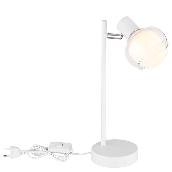 Lampada da tavolo Tokki Vetro trasparente / Ferro - 1 punto luce - Bianco