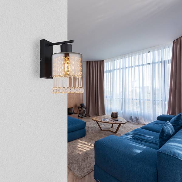 Applique murale Hendry Verre coloré / Fer - 1 ampoule