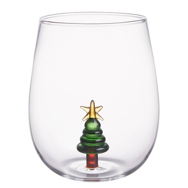 Trinkglas MERRY & JOY Tanne Glas - Transparent