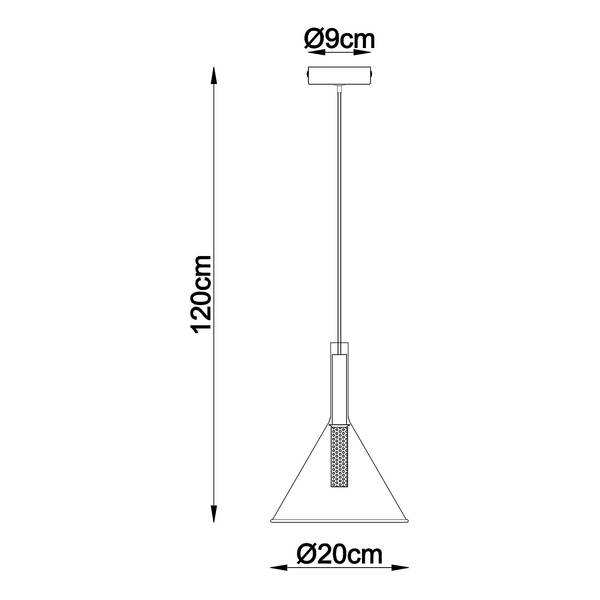 Lampada a sospensione Elisabeth A Vetro / Ferro - 1 punto luce
