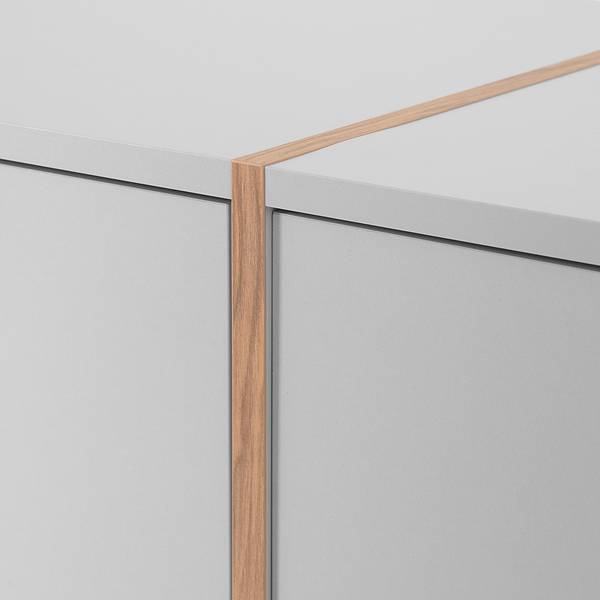Kommode Shepler Steingrau / Eiche Hickory Dekor