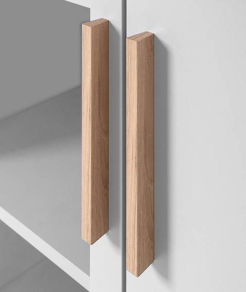 Kommode Shepler Steingrau / Eiche Hickory Dekor