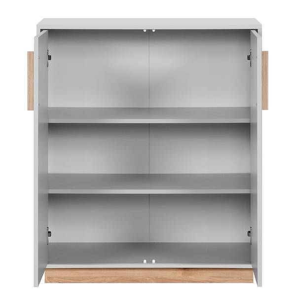 Kommode Shepler Steingrau / Eiche Hickory Dekor