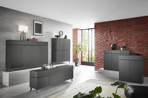 Pieds de meuble lot de 4 Métal - Noir