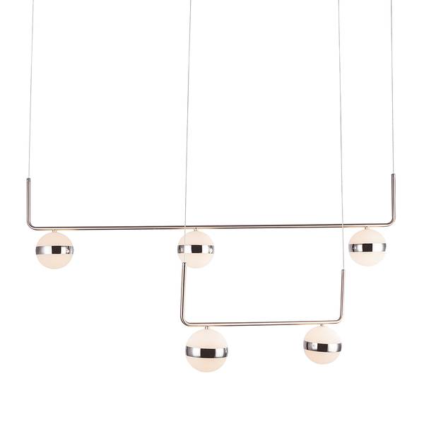 Lampada a sospensione a LED Lovest Grigio - Bianco - Ferro - Plexiglas - 38 x 150 x 130 cm