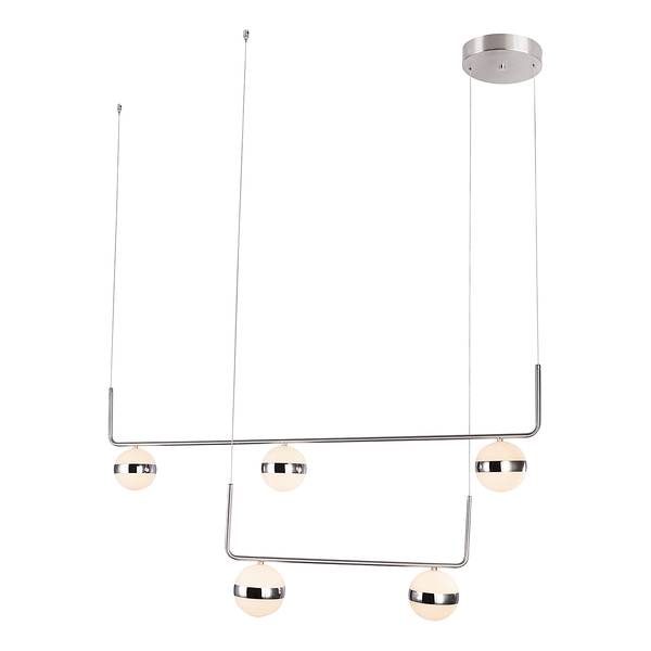 Lampada a sospensione a LED Lovest Grigio - Bianco - Ferro - Plexiglas - 38 x 150 x 130 cm