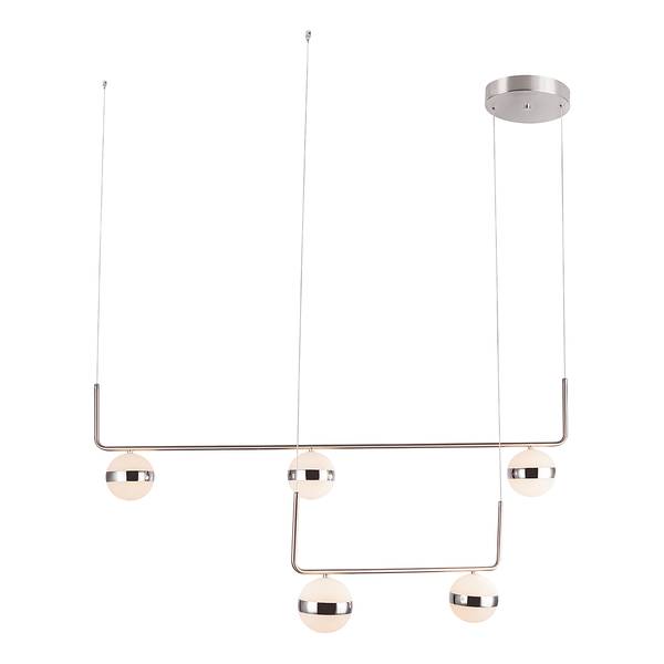 Lampada a sospensione a LED Lovest Grigio - Bianco - Ferro - Plexiglas - 38 x 150 x 130 cm