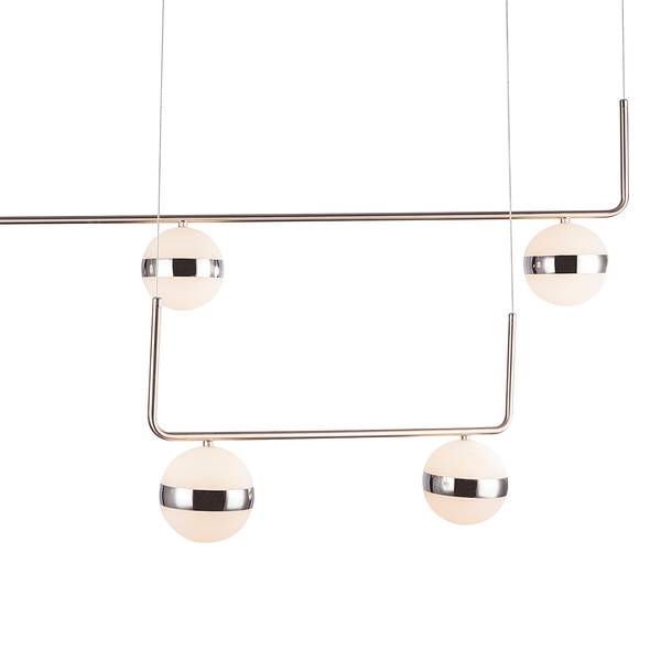 Lampada a sospensione a LED Lovest Grigio - Bianco - Ferro - Plexiglas - 38 x 150 x 130 cm