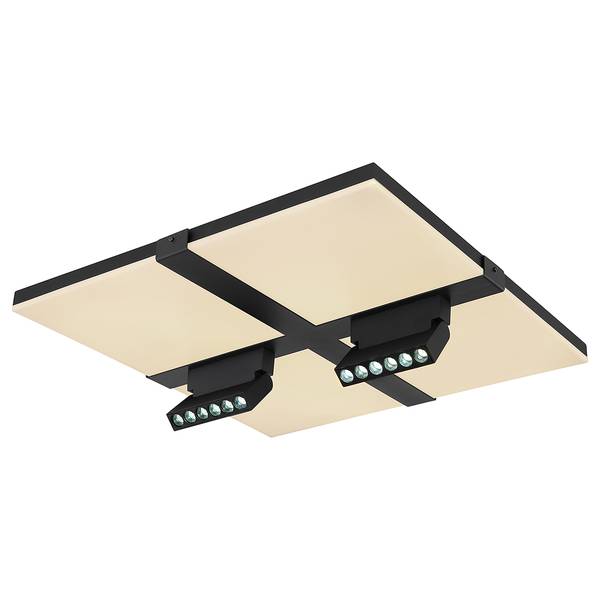 Lampada da soffitto LED Vittoria Nero - Bianco - Alluminio - Ferro - Plexiglas - 45 x 16 x 45 cm