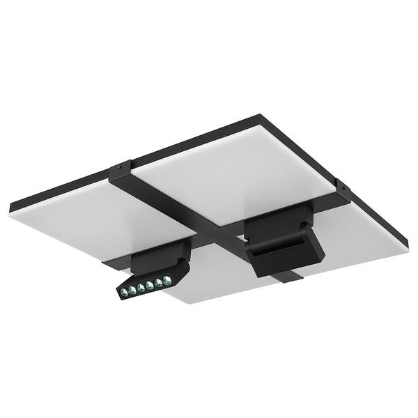 Lampada da soffitto LED Vittoria Nero - Bianco - Alluminio - Ferro - Plexiglas - 45 x 16 x 45 cm