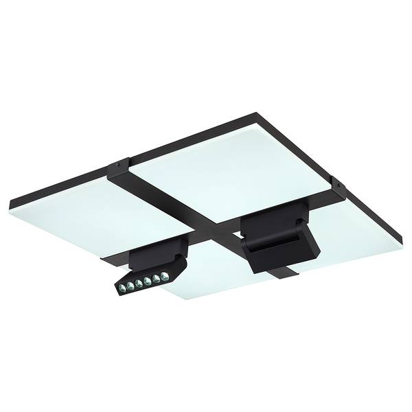 Lampada da soffitto LED Vittoria Nero - Bianco - Alluminio - Ferro - Plexiglas - 45 x 16 x 45 cm