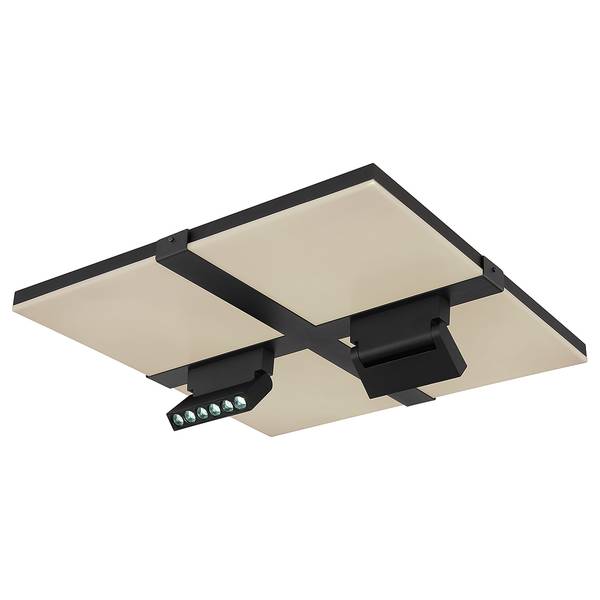 Lampada da soffitto LED Vittoria Nero - Bianco - Alluminio - Ferro - Plexiglas - 45 x 16 x 45 cm