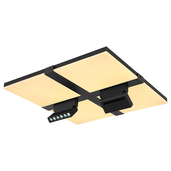Lampada da soffitto LED Vittoria Nero - Bianco - Alluminio - Ferro - Plexiglas - 45 x 16 x 45 cm