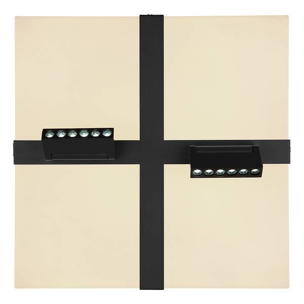 Lampada da soffitto LED Vittoria Nero - Bianco - Alluminio - Ferro - Plexiglas - 45 x 16 x 45 cm