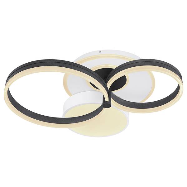 Lampada da soffitto a LED Jack Nero - Bianco - Ferro - Plexiglas - 59 x 16 x 69 cm