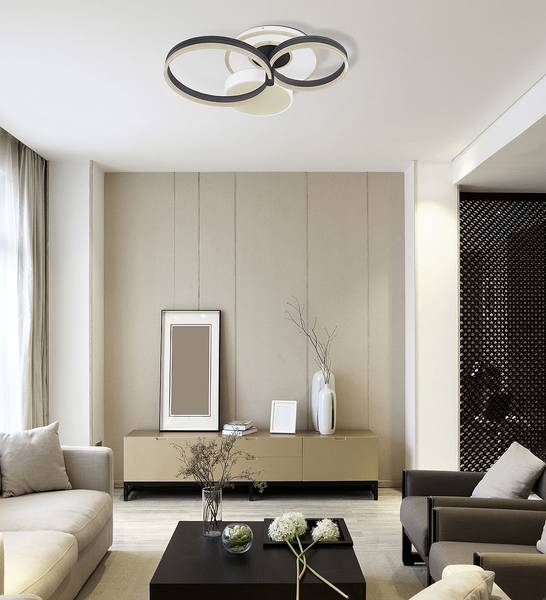 Lampada da soffitto a LED Jack Nero - Bianco - Ferro - Plexiglas - 59 x 16 x 69 cm