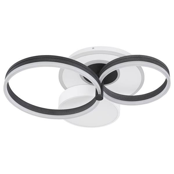 Lampada da soffitto a LED Jack Nero - Bianco - Ferro - Plexiglas - 59 x 16 x 69 cm