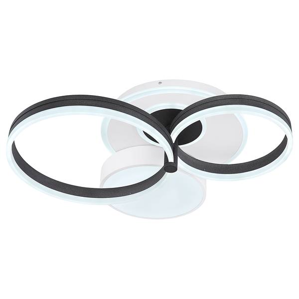 Lampada da soffitto a LED Jack Nero - Bianco - Ferro - Plexiglas - 59 x 16 x 69 cm